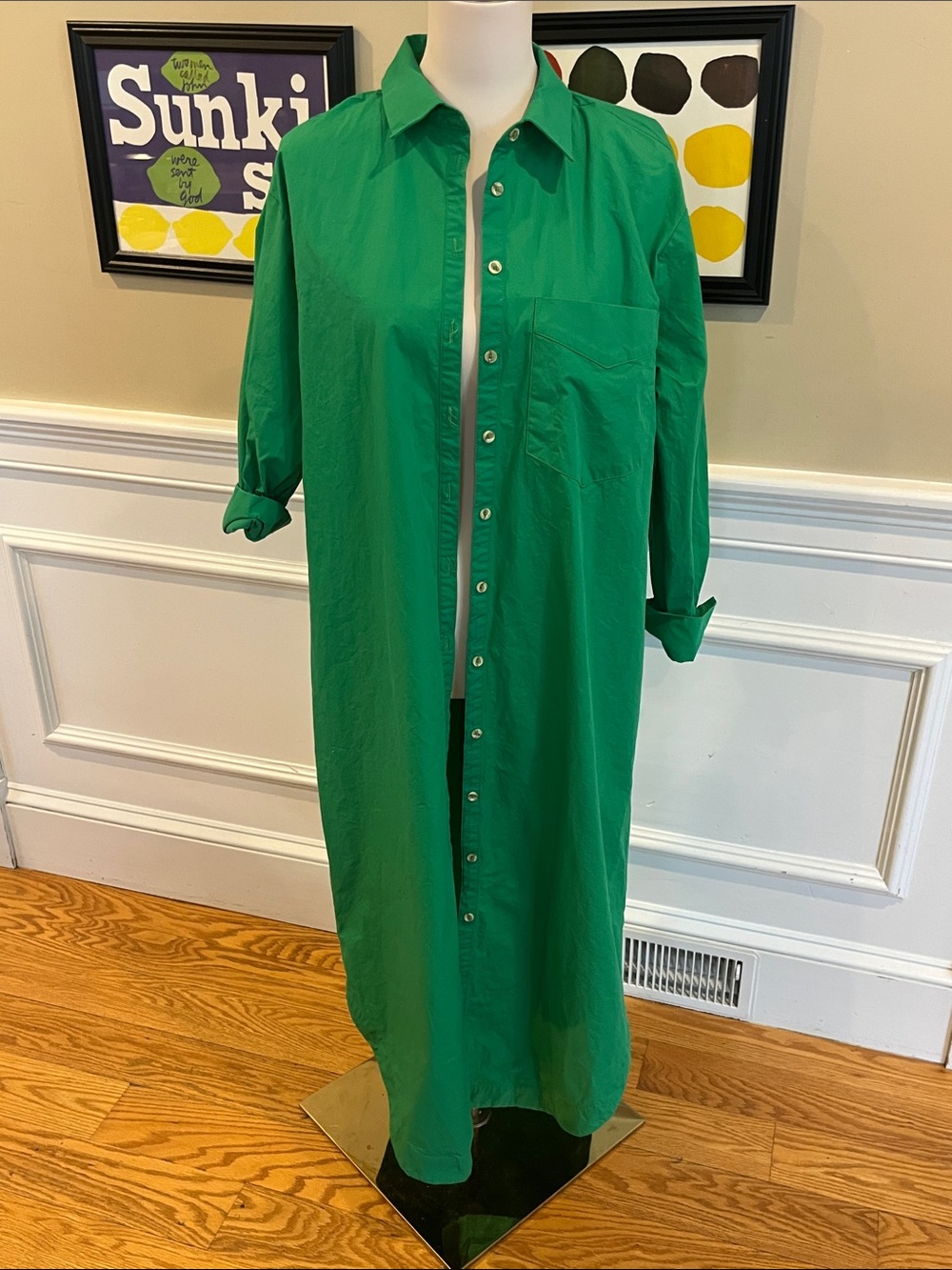 Maeve Kelly Green Shirtdress